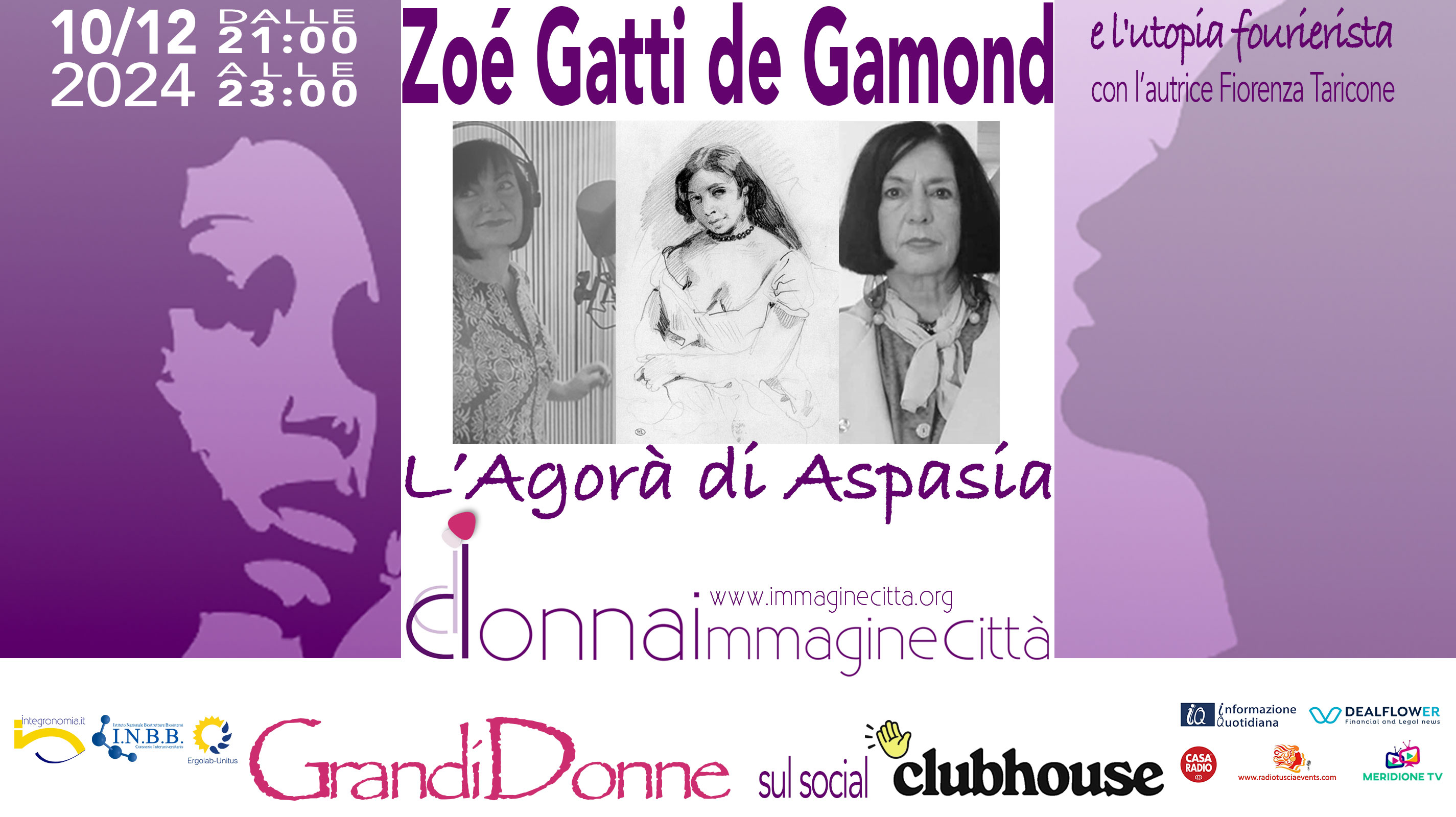 Zoé Gatti de Gamond e l'utopia fourierista con l’autrice Fiorenza Taricone locandina Zoé Gatti de Gamond e l'utopia fourierista con l’autrice Fiorenza Taricone