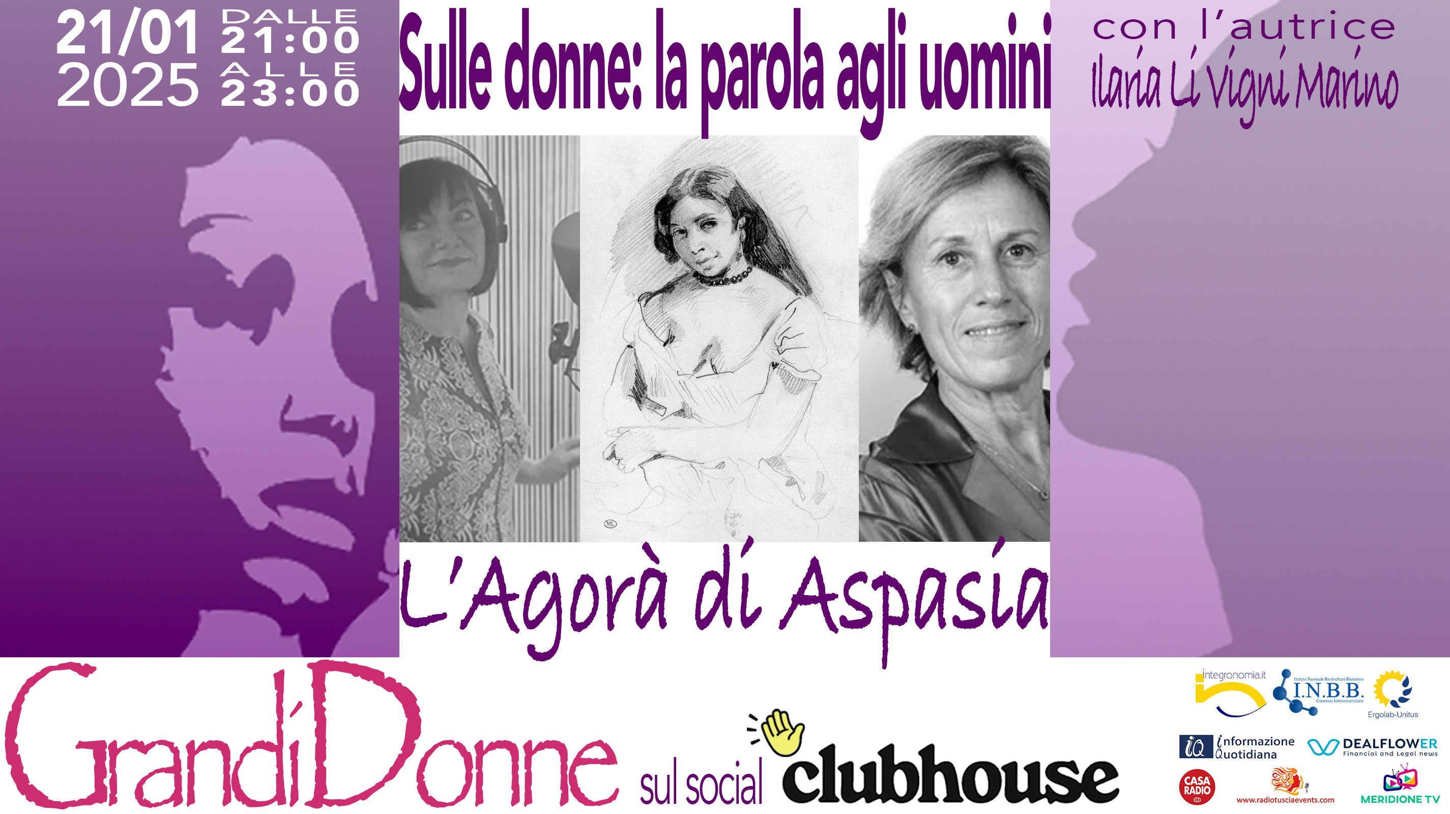locandina Sulle donne: la parola agli uomini con l'autrice Ilaria Li Vigni Marino