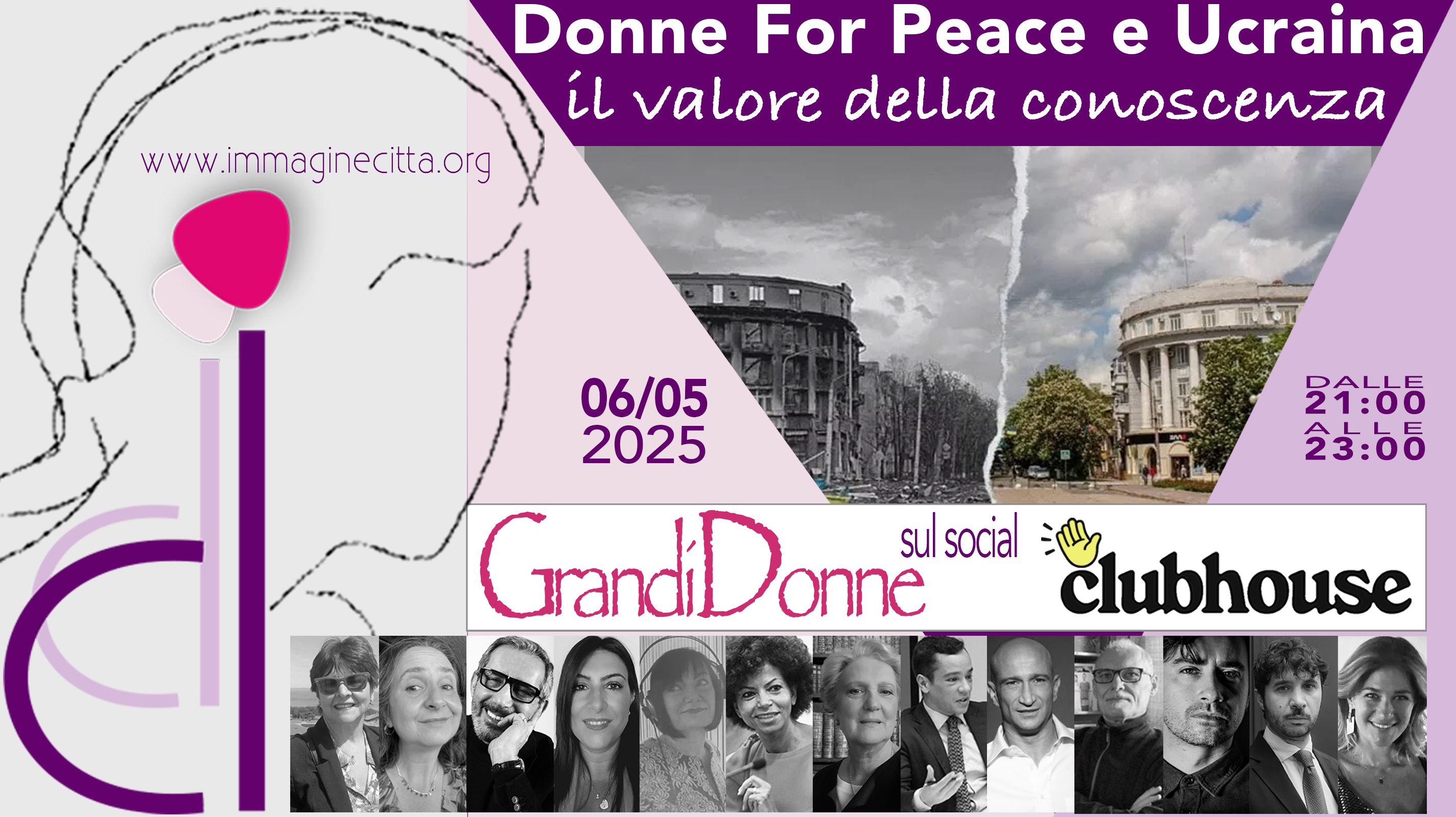 locandina Donne For Peace e Ucraina, il valore della conoscenza