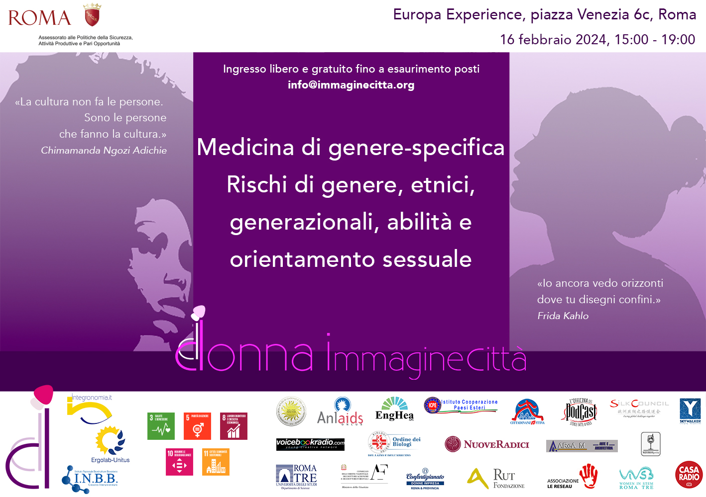 Medicina di genere-specifica e rischi di genere, etnici, generazionali e di abilità nel mondo del lavoro logo del convegno Medicina di genere-specifica e rischi di genere, etnici, generazionali e di abilità nel mondo del lavoro